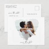 Modernes Foto Save the Date PostCard Ankündigungspostkarte (Vorne/Hinten)