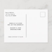 Modernes Foto Save the Date Postkarte (Rückseite)