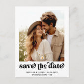 Modernes Foto Save the Date Postkarte (Vorderseite)