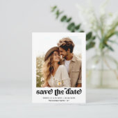 Modernes Foto Save the Date Postkarte (Stehend Vorderseite)
