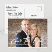 Modernes Foto Save the Date Postkarte (Vorne/Hinten)