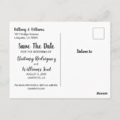 Modernes Foto Save the Date Postkarte (Rückseite)