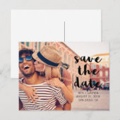 Modernes Foto Save the Date Postkarte (Vorne/Hinten)