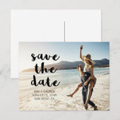 Modernes Foto Save the Date Postkarte (Vorne/Hinten)
