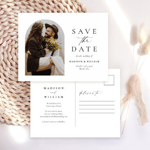 Modernes Foto Save the Date Postkarte