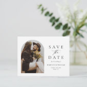 Modernes Foto Save the Date Postkarte (Stehend Vorderseite)