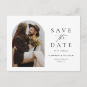Modernes Foto Save the Date Postkarte (Vorderseite)