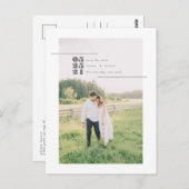 Modernes Foto Save the Date Postkarte (Vorne/Hinten)