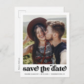 Modernes Foto Save the Date Postkarte (Vorne/Hinten)