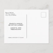 Modernes Foto Save the Date Postkarte (Rückseite)