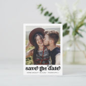 Modernes Foto Save the Date Postkarte (Stehend Vorderseite)