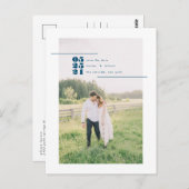 Modernes Foto Save the Date Postkarte (Vorne/Hinten)