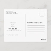 Modernes Foto Save the Date Postkarte (Rückseite)