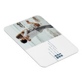 Modernes Foto Save the Date Postkarte Magnet (Rechte Seite)