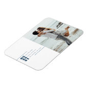 Modernes Foto Save the Date Postkarte Magnet (Linke Seite)