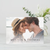 Modernes Foto Save the Date QR-Code Einfach braun (Stehend Vorderseite)