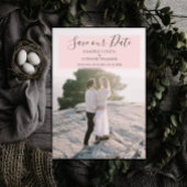Modernes Foto Save the Date | Rosa