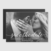 Modernes Foto Save the Date Verlobung Magnetkarte (Vorne/Hinten)