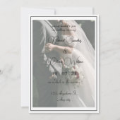 Modernes Foto Schwarz und Weiß Einladung (Vorderseite)