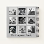 Modernes Foto schwarz und weiß Notizblock (Rückseite)