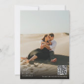 Modernes Foto Schwarz & Weiß Hochzeit Einladung (Rückseite)