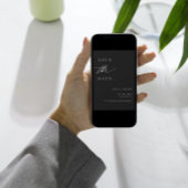 Modernes Foto Schwarz & Weiß Hochzeit Save The Date