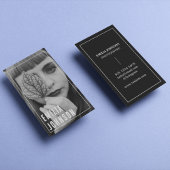 Modernes Foto Schwarz & Weiß Visitenkarte