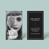 Modernes Foto Schwarz & Weiß Visitenkarte