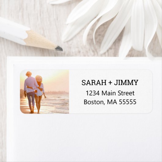 Modernes Foto Schwarze Script Rücksendeadresse (Insitu)