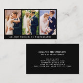 Modernes Foto-Schwarzes des Fotograf-3 Visitenkarte (Vorne/Hinten)