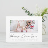 Modernes Foto Script 2026 Kalender Frohe Weihnacht Feiertagskarte (Stehend Vorderseite)