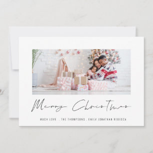 Modernes Foto Script 2026 Kalender Frohe Weihnacht Feiertagskarte