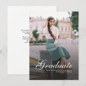 Modernes Foto Script Abschluss 2025 Ankündigung (Vorne/Hinten)