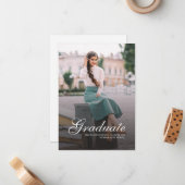 Modernes Foto Script Abschluss 2025 Ankündigung (Vorderseite/Rückseite Beispiel)