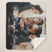 Modernes Foto Script Bestes Paar je Collage Sherpadecke (Vorderseite)