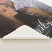 Modernes Foto Script Couple Family Liebe Datum Sherpadecke (3/4)