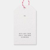 Modernes Foto Script Frohe Weihnachten Geschenkanhänger (Rückseite)