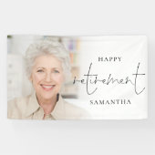 Modernes Foto Script Happy Retirement Banner (Horizontal)