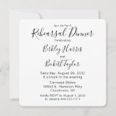 Modernes Foto Script Probe Dinner Einladung (Rückseite)