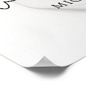 Modernes Foto Script Taufe Begrüßungszeichen Poster (Ecke)