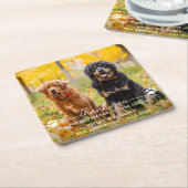 Modernes Foto Script Vielen Dank, dass Ihr Hund Ho Rechteckiger Pappuntersetzer (angewinkelt)