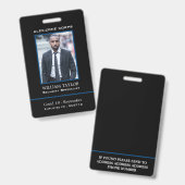 Modernes Foto Security Industry ID-Abzeichen Ausweis (Vorder- & Rückseite)