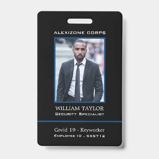 Modernes Foto Security Industry ID-Abzeichen Ausweis (Vorderseite)