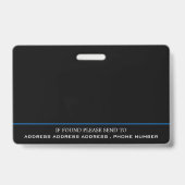 Modernes Foto Security Industry ID-Abzeichen Ausweis (Rückseite)