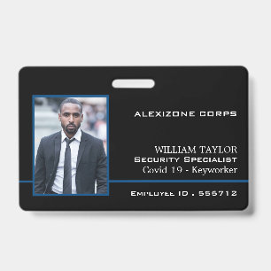 Modernes Foto Security Industry ID-Abzeichen Ausweis