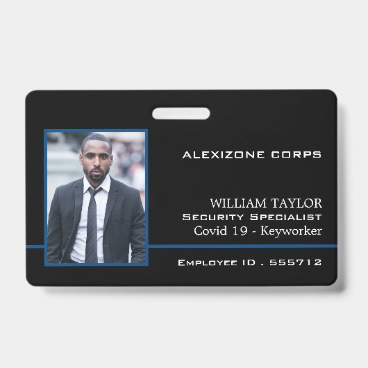 Modernes Foto Security Industry ID-Abzeichen Ausweis (Vorderseite)