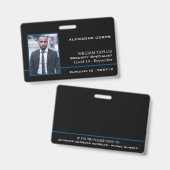 Modernes Foto Security Industry ID-Abzeichen Ausweis (Vorder- & Rückseite)