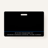 Modernes Foto Security Industry ID-Abzeichen Ausweis (Rückseite)