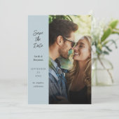 Modernes Foto & Seitenaufsatz Save the Date - Dust Einladung (Stehend Vorderseite)