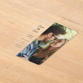 Modernes Foto & Seitendesign Save the Date Acryleinladungen (Ablage )